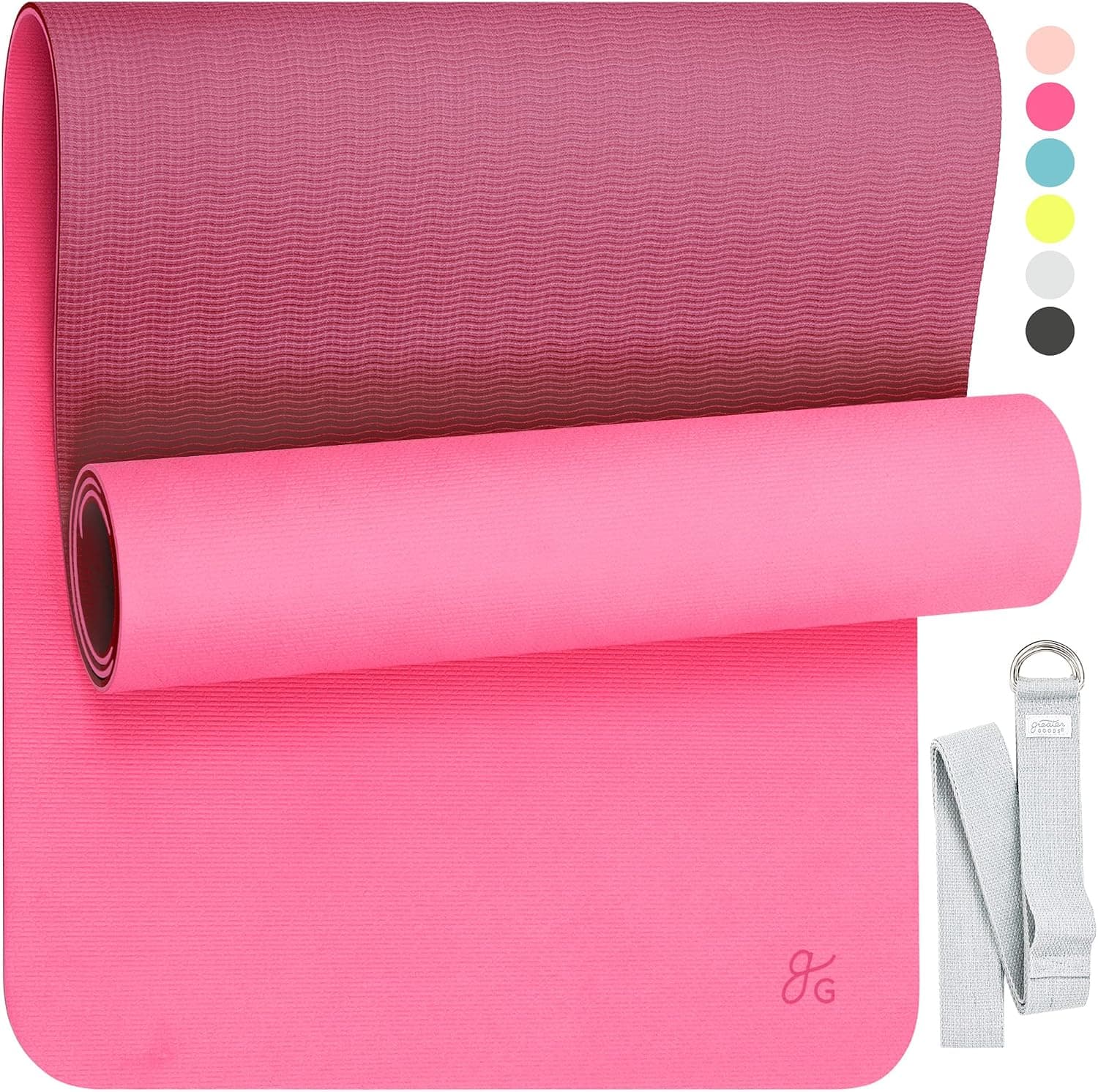 Greater Goods Professional Yoga Mat - Exercise Mat for Fitness, Balance, and Stability | An Extra Large, Extra Thick, Non Slip Mat | Free Carrying Strap Included | Designed in St. Louis