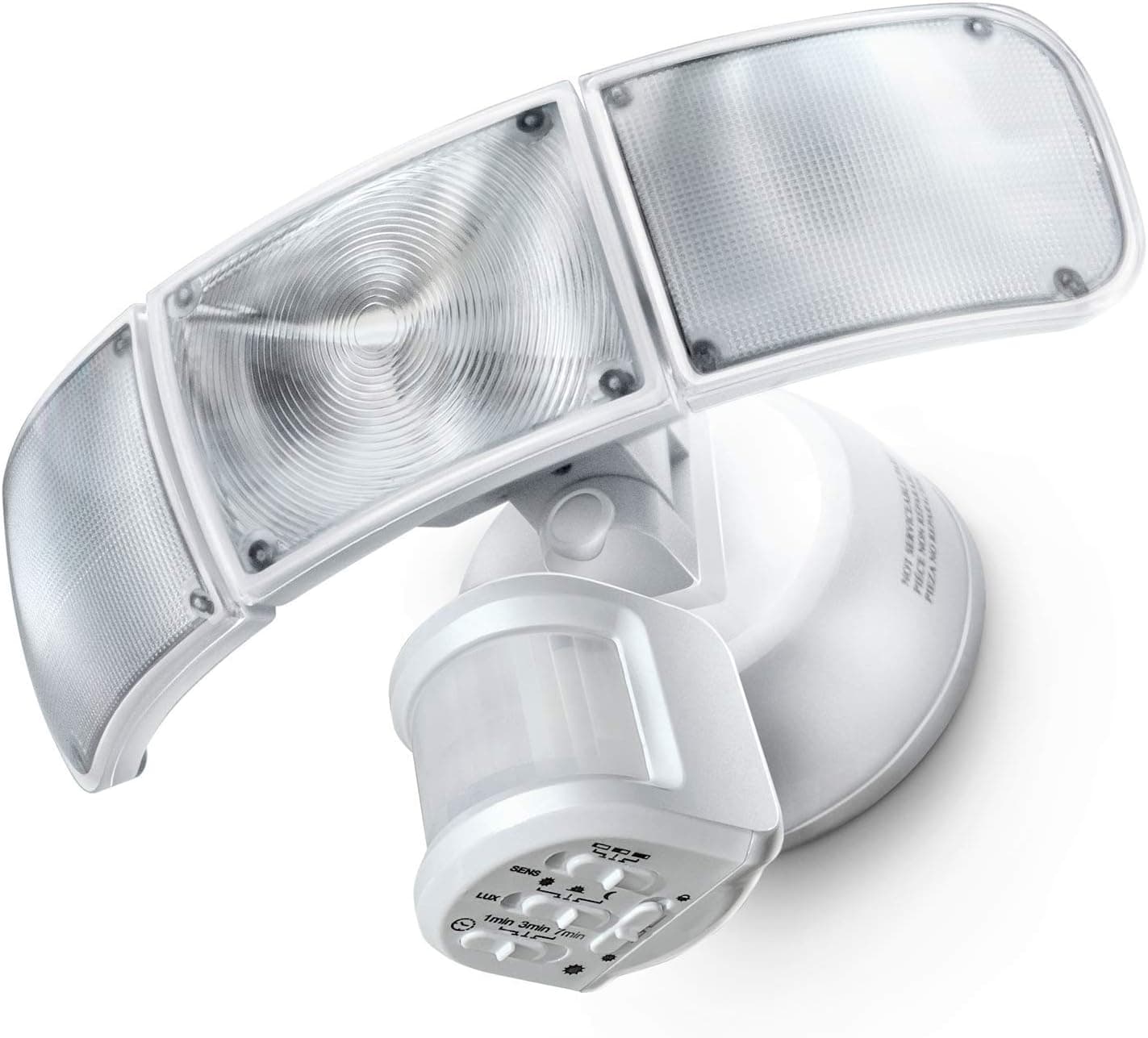 Home Zone Security Mark 4 Tripe Head Outdoor LED Motion Sensor Security light, 2600 Lumen Weatherproof Ultra Bright 5000K, White