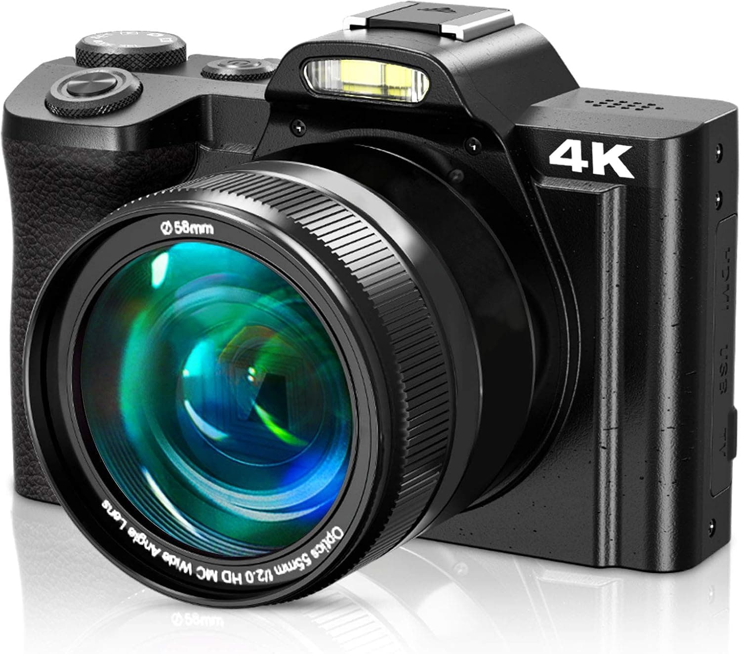 VideoSky 4K Digital Camera, Video Camera Camcorder UHD 48MP with WiFi 3.5 in Touch Screen 16 X Digital Zoom Wide Angle Lens YouTube Vlogging Cameras