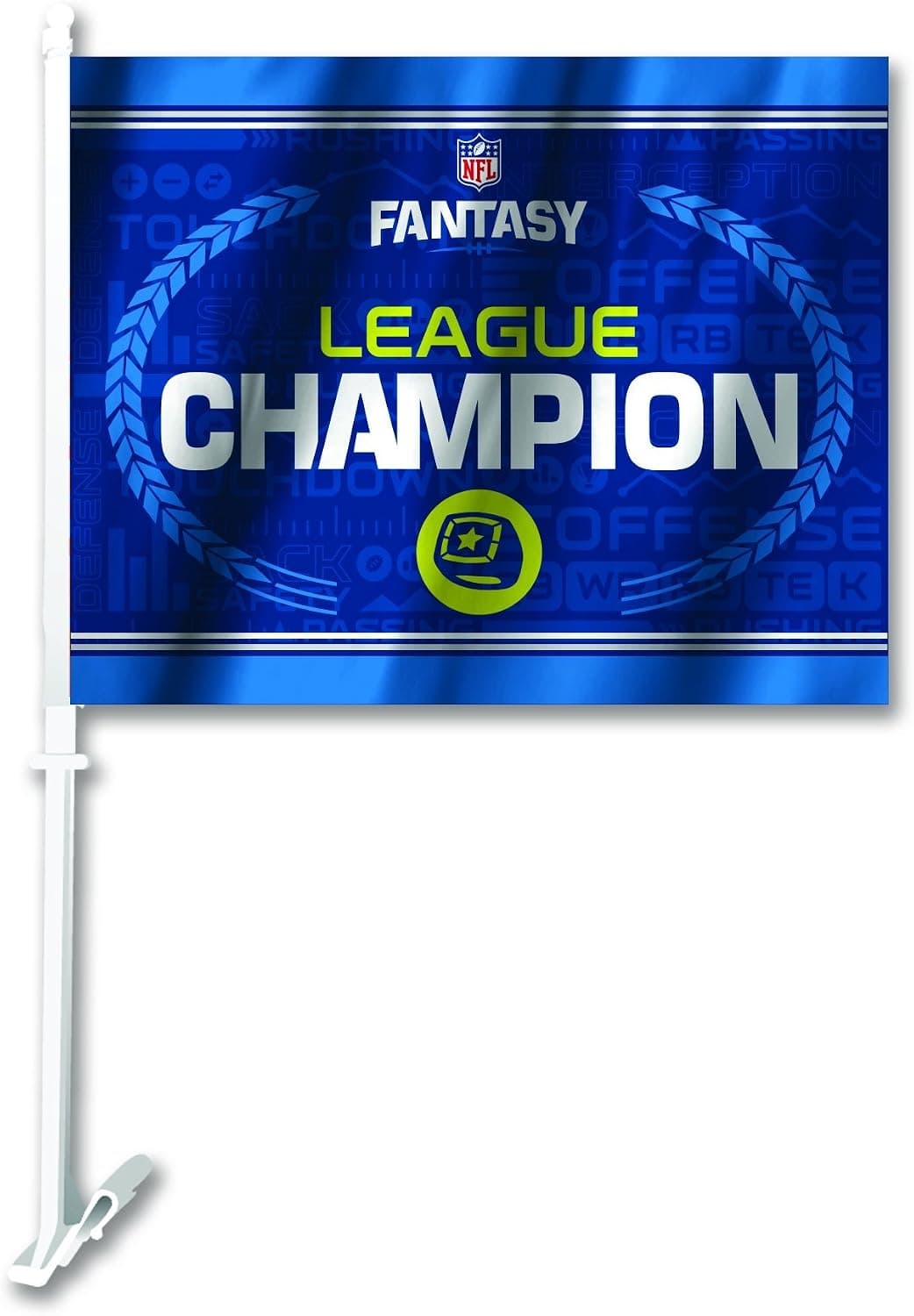 Fremont Die NFL Fantasy Football Fantasy Football Car Flag, 11.5" x 14.5", 11.5" x 14.5", Champion