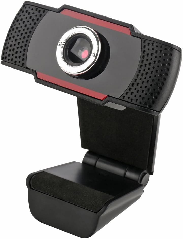 lifeengine Computer Camera, HD Webcam 12MP USB PC Camera with Acoustic Microphone Manual Focus Clip-on Rotatable USB2.0 Network Camera for Video Calling Recording, MSN, Video Conference (Black)