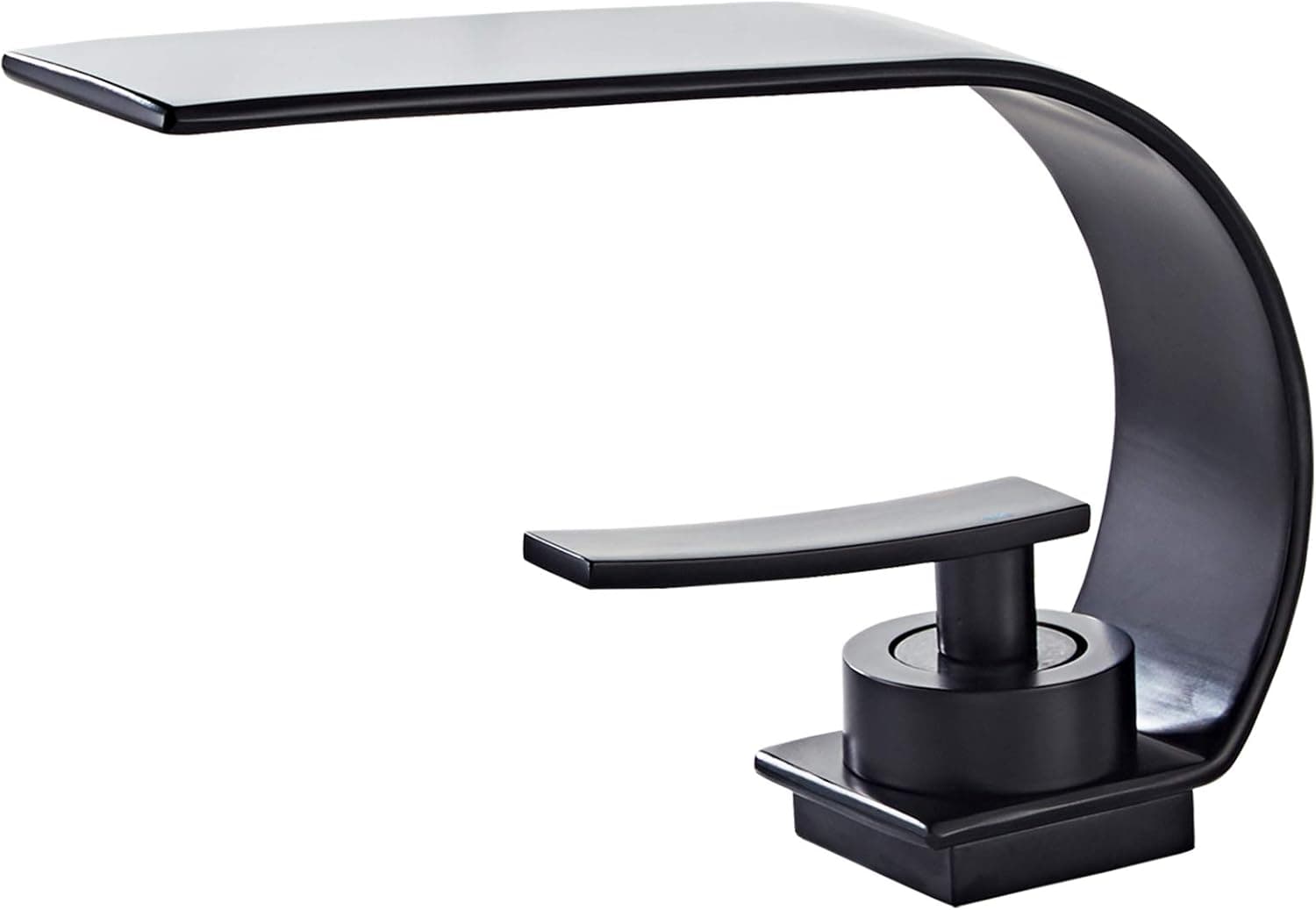 becola Matte Black Bathroom Faucet, Modern Single Hole Bathroom Faucet, Low Arc Brass Ceramic Valve Vanity Sink Faucet, Single Handle 1 Hole / 3 Holes Hot and Cold Water Mixer Tap - Matte Black
