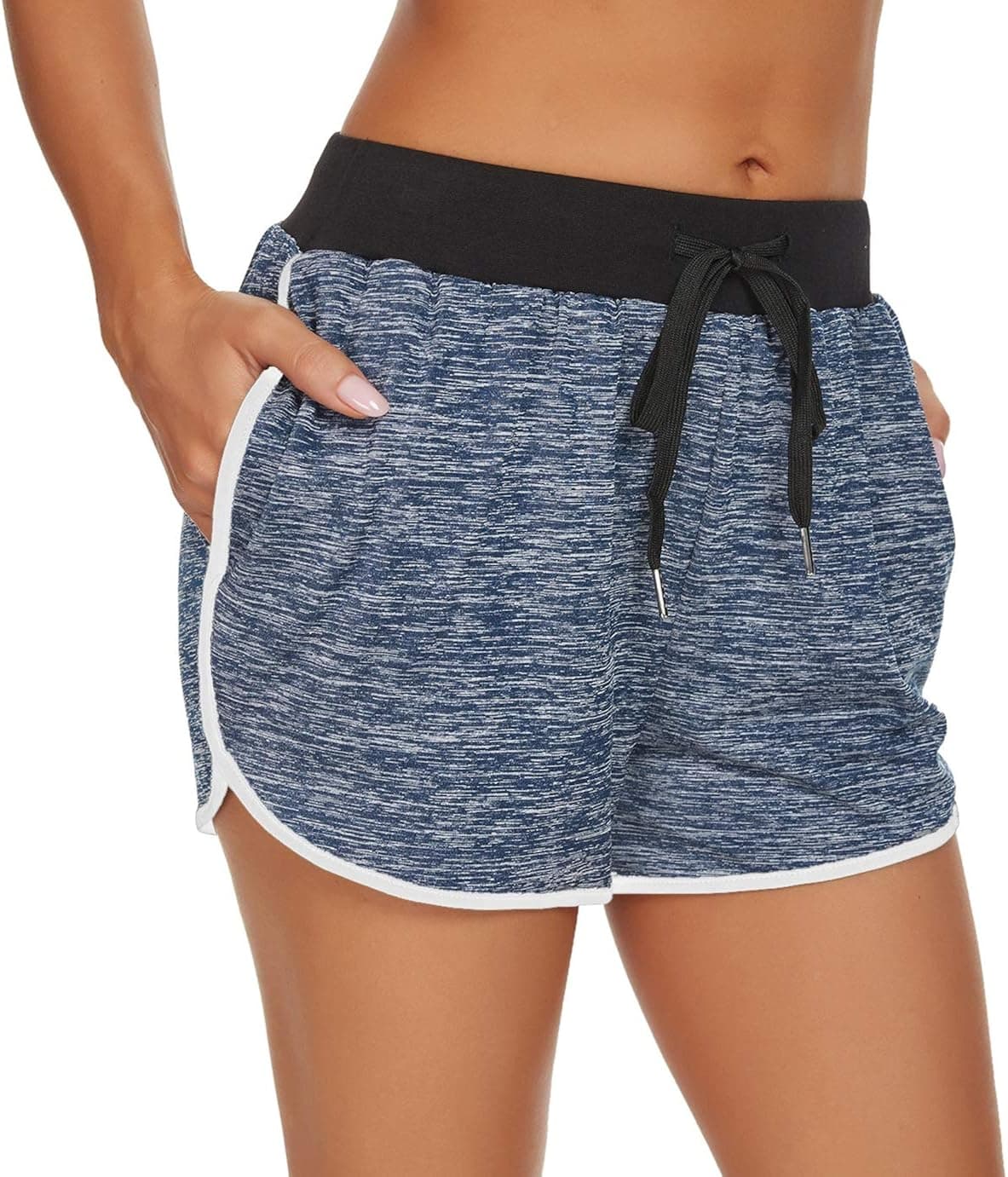 Custer's Night Active Shorts Summer Running Athletic Shorts Women Dance Gym Workout Elastic Waist Shorts with Pockets