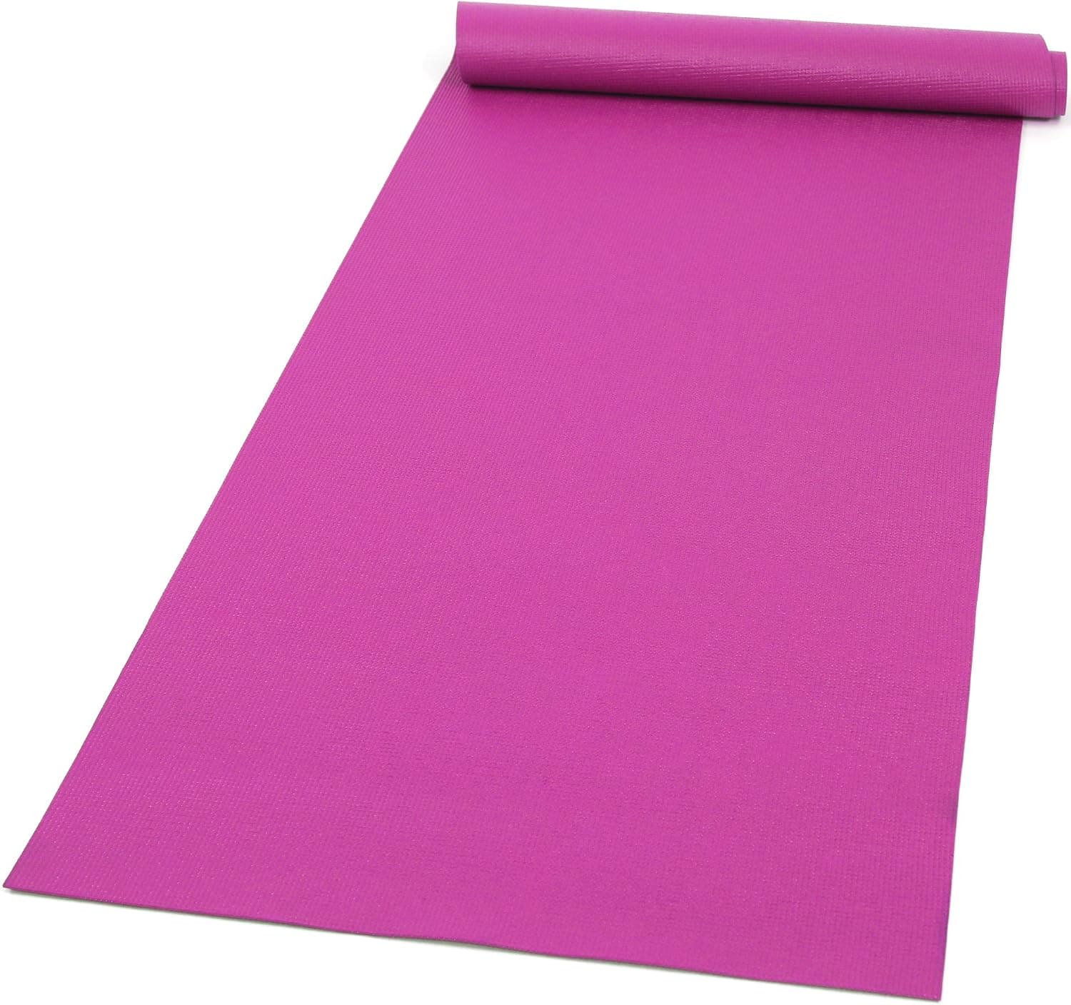 Multi-Purpose Pilates & Yoga Mat - 5'8" x 2 ft - Lightweight Exercise Mat, 4mm Thick