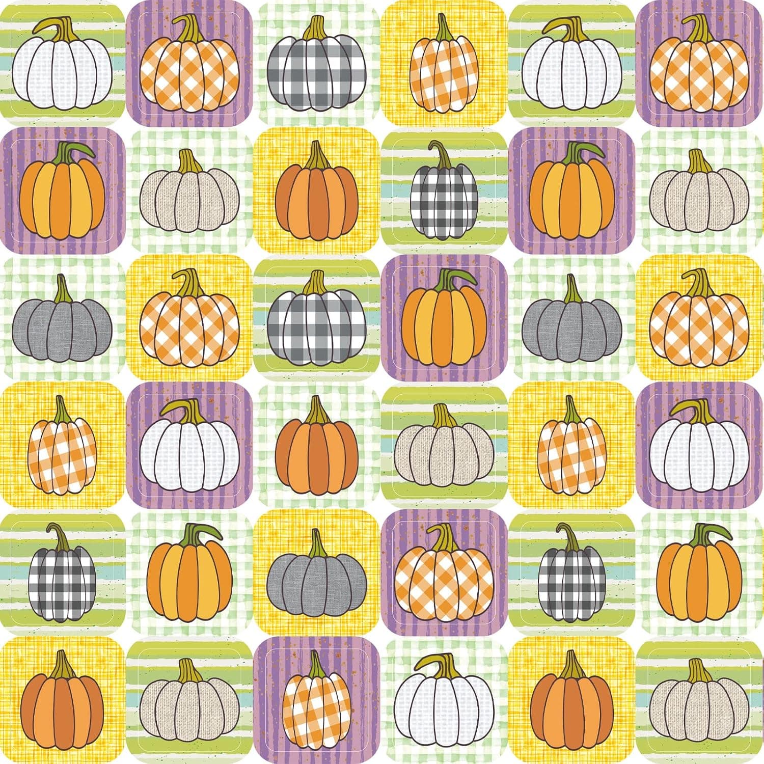 480 Pieces Pumpkin Stickers for Kids Fall Thanksgiving Autumn Stickers Farmhouse Rustic Pumpkin Stickers Buffalo Plaid Pumpkins Stickers for Fall Thanksgiving Theme Party Classroom Decor