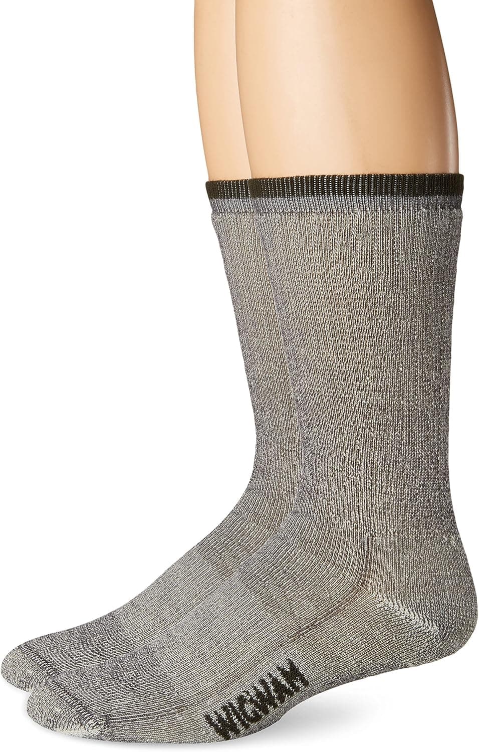 Men's Merino Wool Comfort Hiker Crew Length 2-Pack Socks