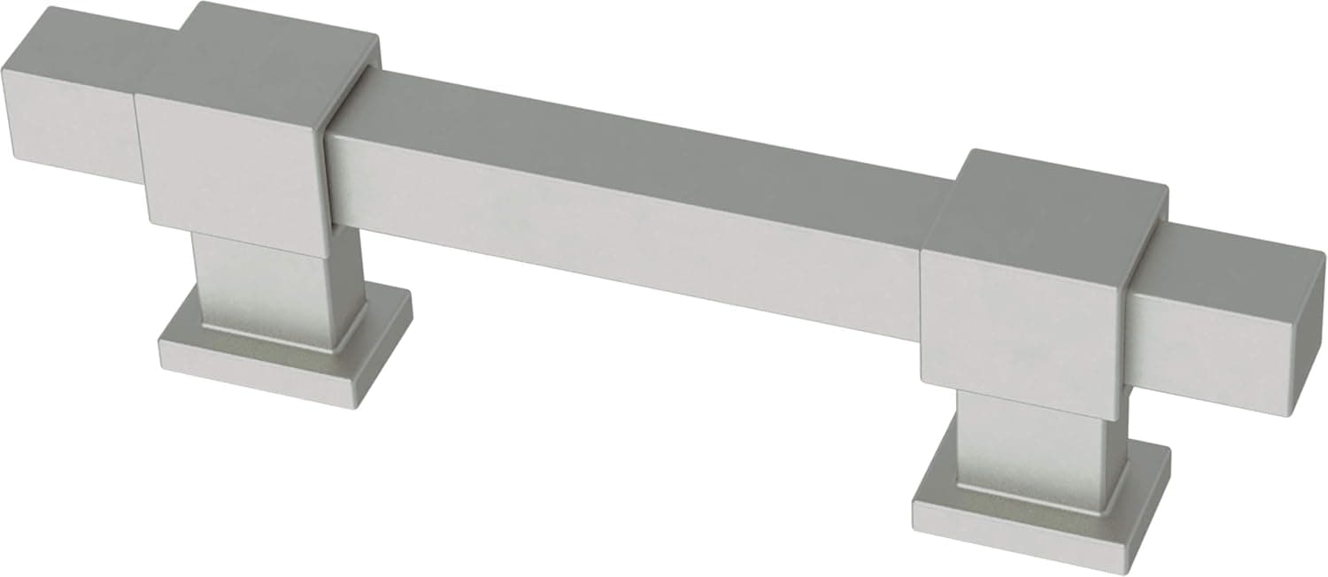 Franklin Brass Square Bar Adjustable Cabinet Pull, 1-3/8" to 4" (35-102mm), 5-pack, Satin Nickel P44367-SNM-B