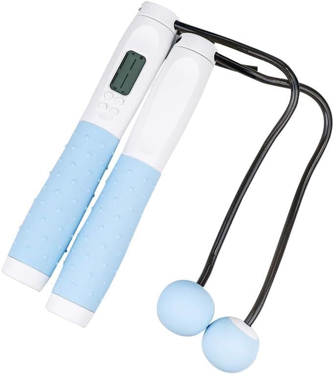 Jump Rope with Digital Counter，Speed Skipping Rope for Exercise，Digital Weight Calories Time Setting Jump Rope，Workout Jump Ropes for Men,Women,Kids, Boys,Girls