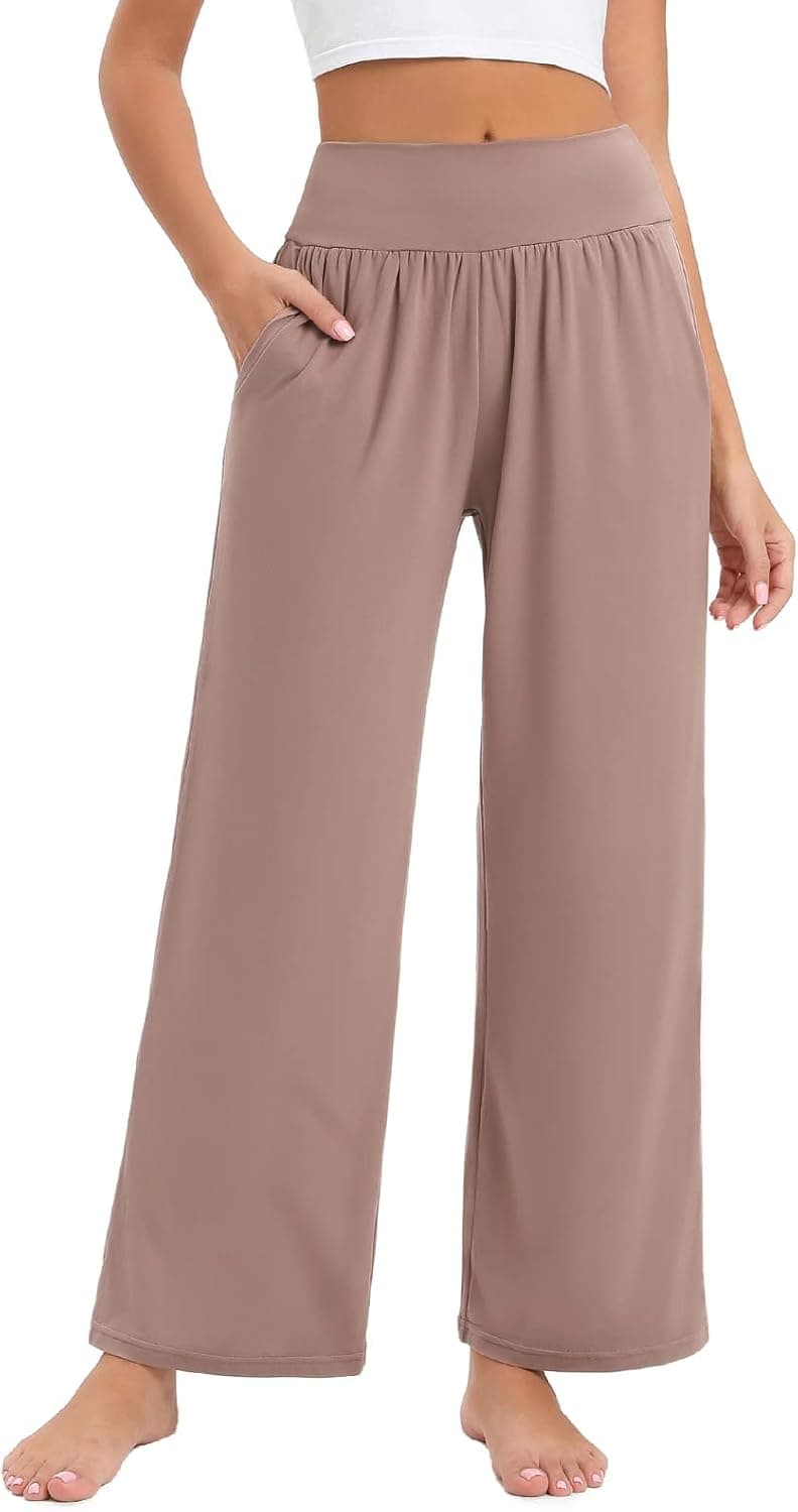 OYR Womens Wide Leg Pants Casual Loose Yoga Lounge Pants Soft High Waist Sweatpants Pajama Pockets