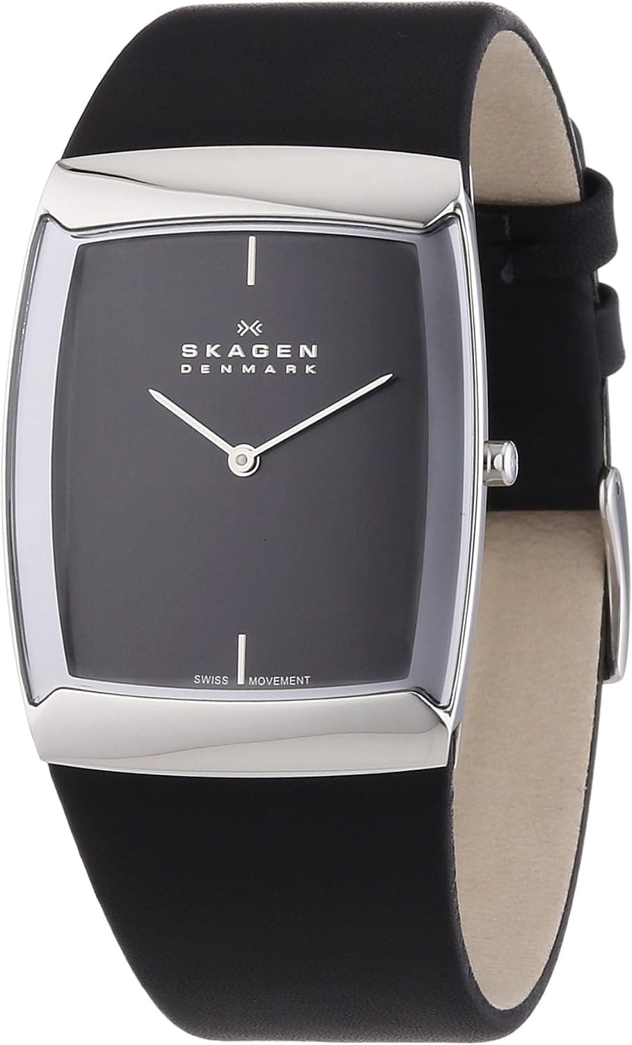 Skagen Men's 584LSLM Swiss Black Leather Watch