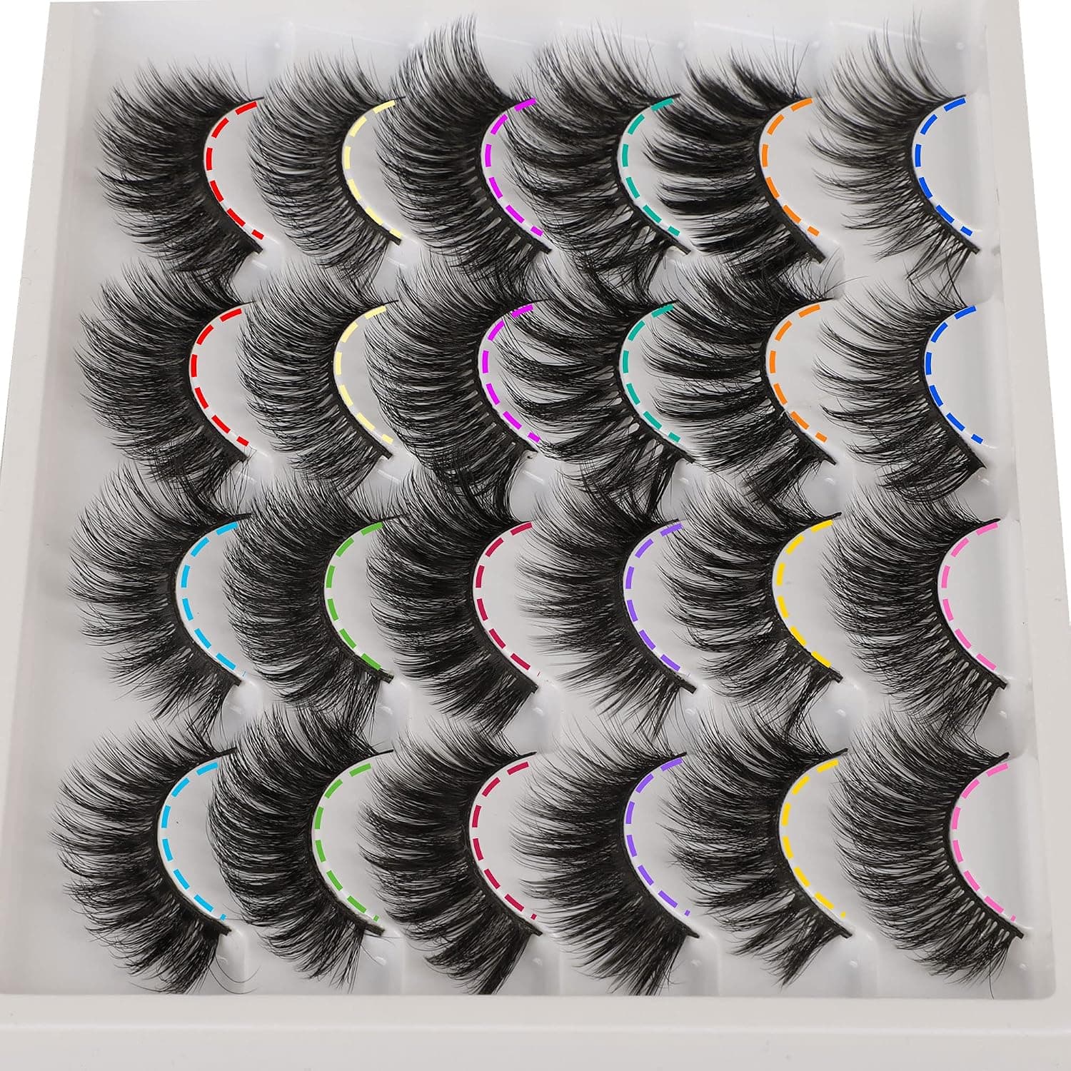 Ruairie False Eyelashes 12 Styles Natural False Lashes Pack Volume Fluffy Fake Eyelashes 3D Faux Mink Lashes