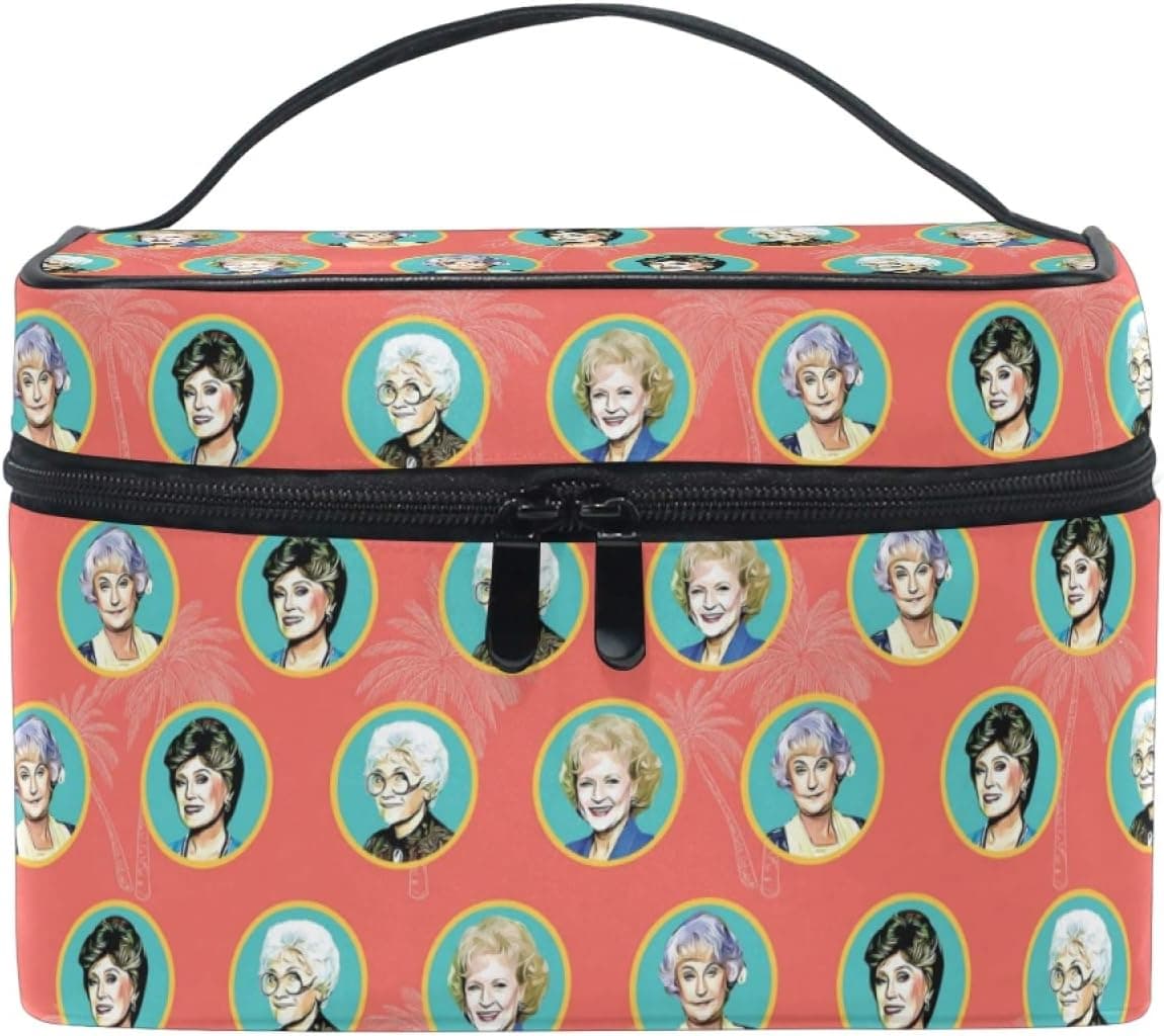 BAD BANANAS The Golden Girls Merchandise Gifts for Women - Stay Golden - Make Up Bag - Large Travel Organizer for Ladies - golden girls travel toiletry bag