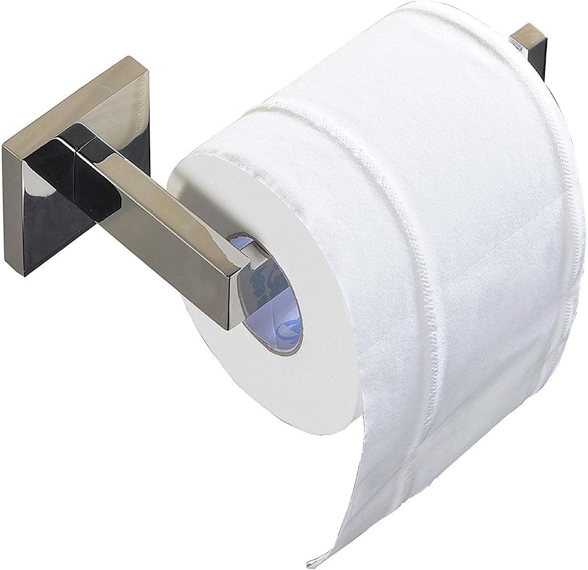 F.D.Homeware Toilet Paper Holder ~ Best Space Saving ~ 18/10 Chromium/ Nickel Material ~ Longevity Guarantee ~ Effortless Use and Installation ~ Proper for Any Rooms ~ Stunning Batch ~ Safe Material
