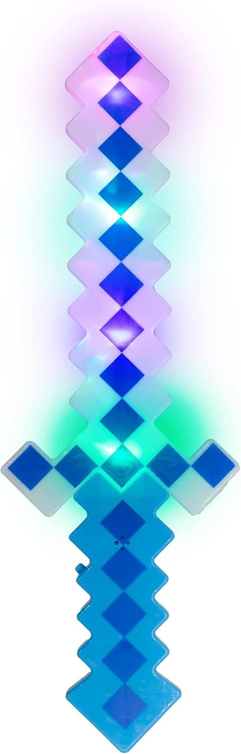 Fun Central LED Light Up Pixel 8-Bit Toy Sword for Kids