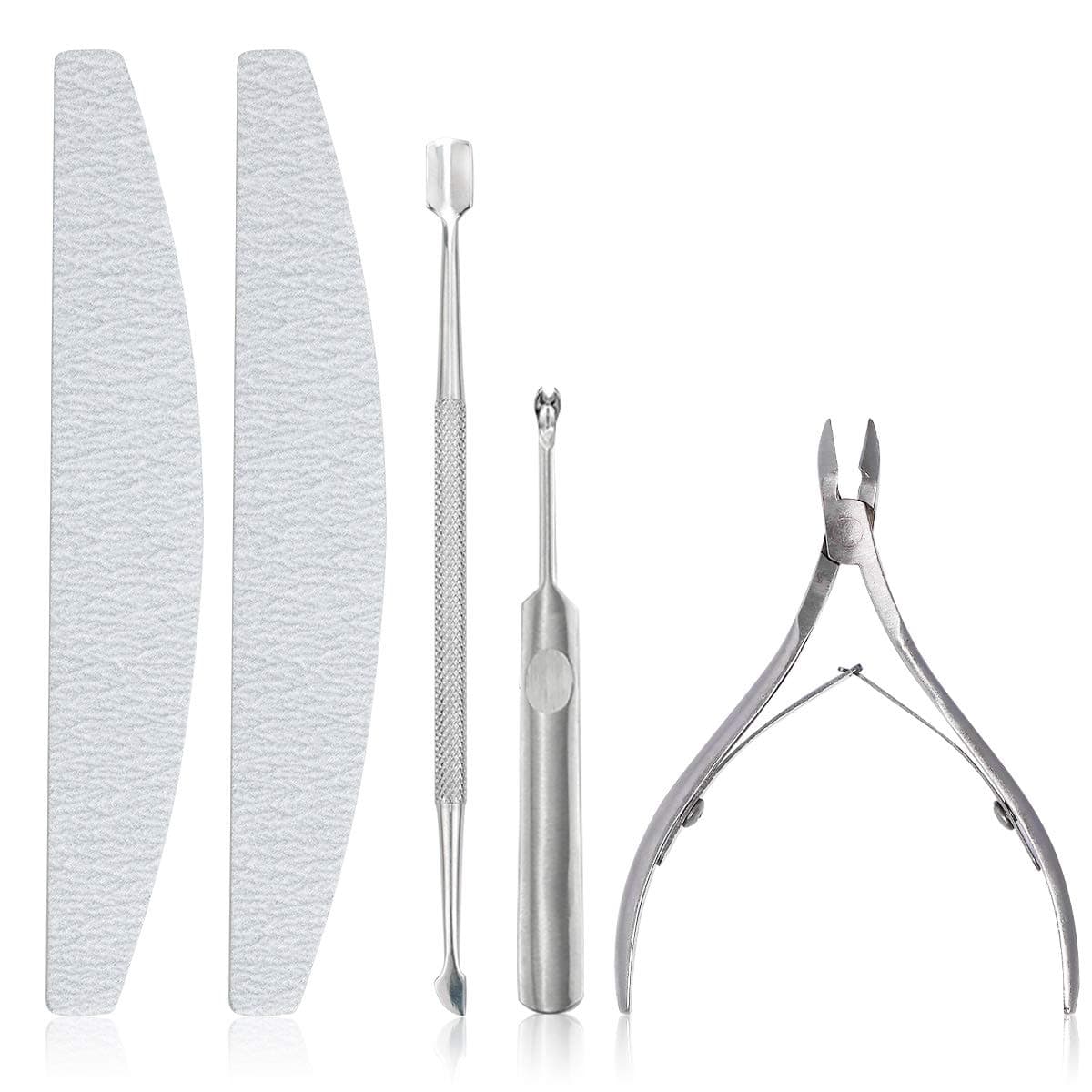 5pcs Cuticle Trimmer Exfoliating Tools for Nails, Cuticle Cutting Tools, Manicure Tools, Nail Polish Removers