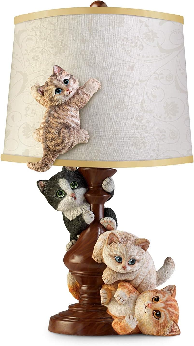 The Bradford Exchange Cat-Tastrophe Fully Sculpted Table Lamp