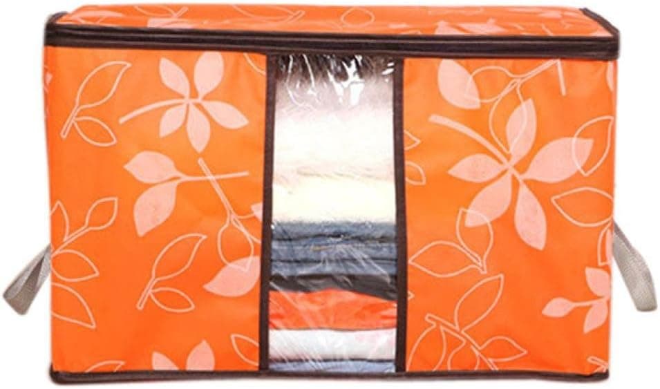 Storage Bag ,IEason Clearance Sale! Storage Organization/Designer Flower Printed Quilt Storage Bags (Orange)