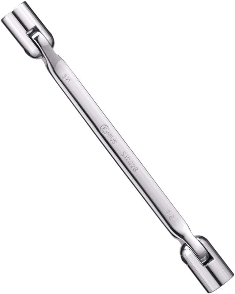 Genius Tools 3/8" x 7/16" Double Flexible Socket Wrench - 511214