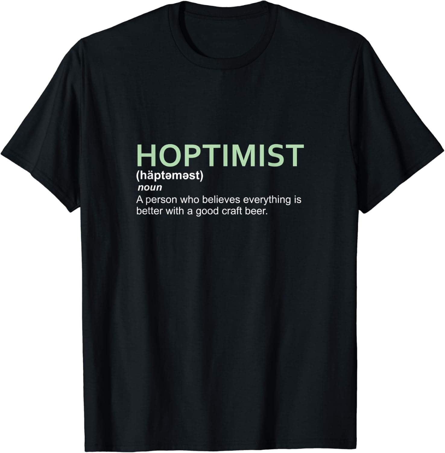 Original HOPTIMIST Short Sleeve Shirt for Craft Beer Lovers