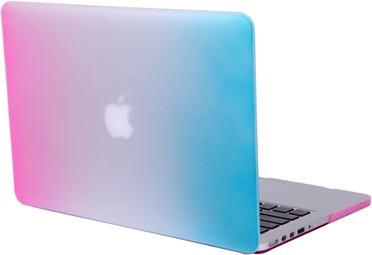 HDE MacBook Pro 15 Inch Retina Case Hard Shell Cover Rubberized Soft Touch for Mac Notebook 15.4" (No CD Drive) Model A1398 (Rainbow)