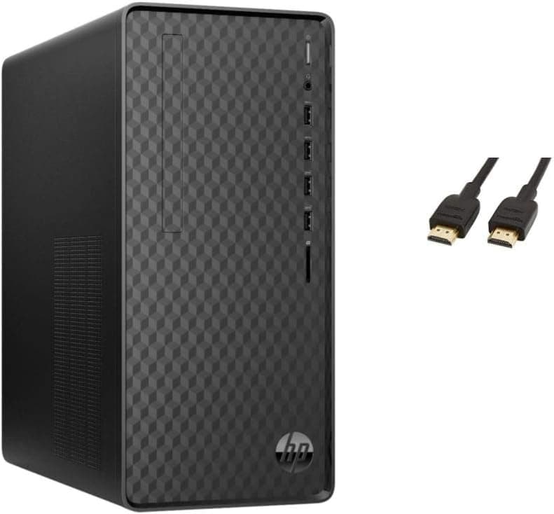 HP Desktop Computer, 8 Core AMD Ryzen 7 3.6GHz, 16GB RAM, 1TB SSD, Wired Mouse & Keyboard, Bluetooth, Wi-Fi, VGA, RJ-45, HDMI, No DVD, Win 10, JAWFOAL Accessory