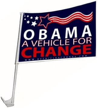 Wholesale! 100 Barack Obama Car Flags - A Vehicle for Change