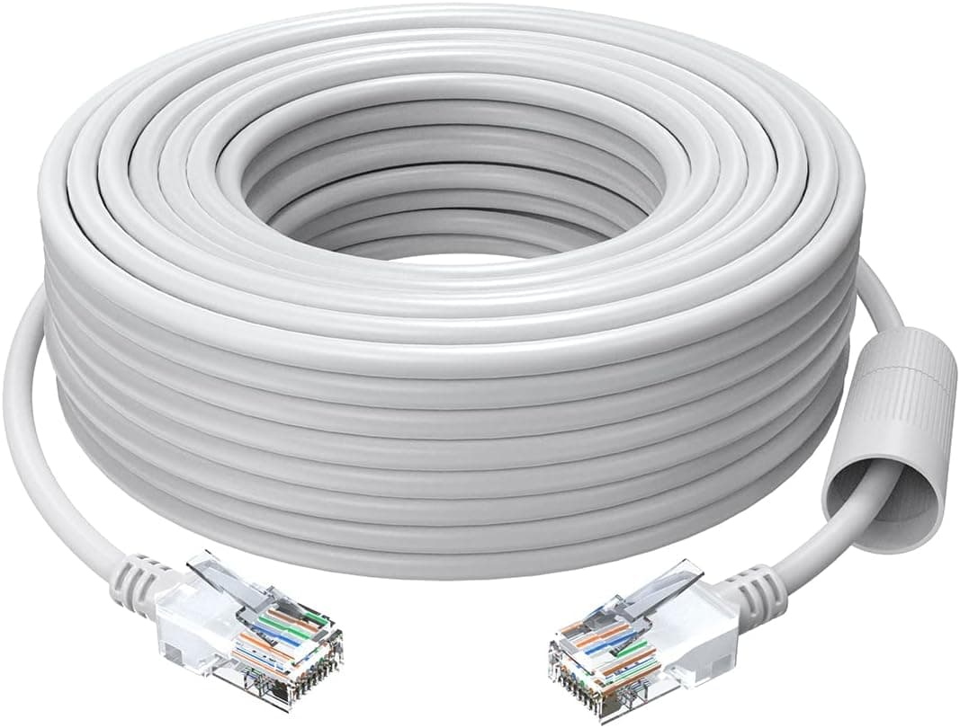 ZOSI 100ft (30 Meter) Ethernet Cable, Cat5e Patch Cable, RJ45 Network Cord for POE Camera NVR System, IP Camera, Switch, Router, Computer, Modem and More(Gray Color)
