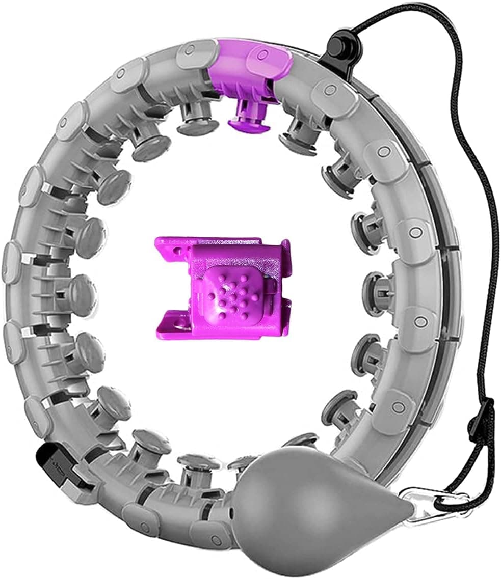 Smart Hula Hoop Extra Pieces,Weighted Hoola Hoop Plus Size, 1 Extra Detachable Knots Link to add Hoop, Size Adjustment Expansion Parts for Fitness Massage Hoops (Purple)