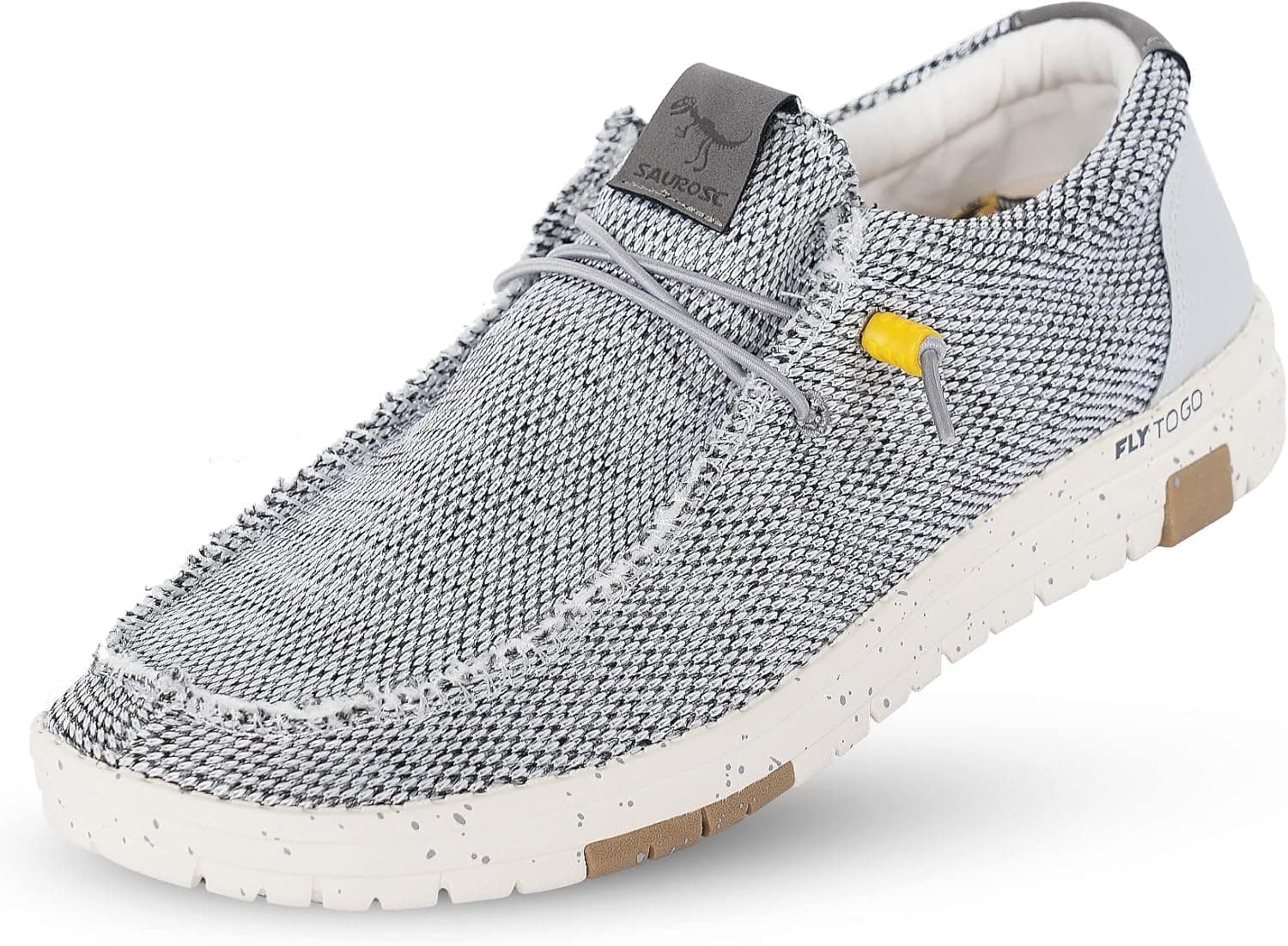 SAUROSC Men's Slip-on Loafers,Strech Casual Shoes,Soft and Adjustable Lace-up Men Boat Shoes for Walking,Traveling and Outdoors Activities.