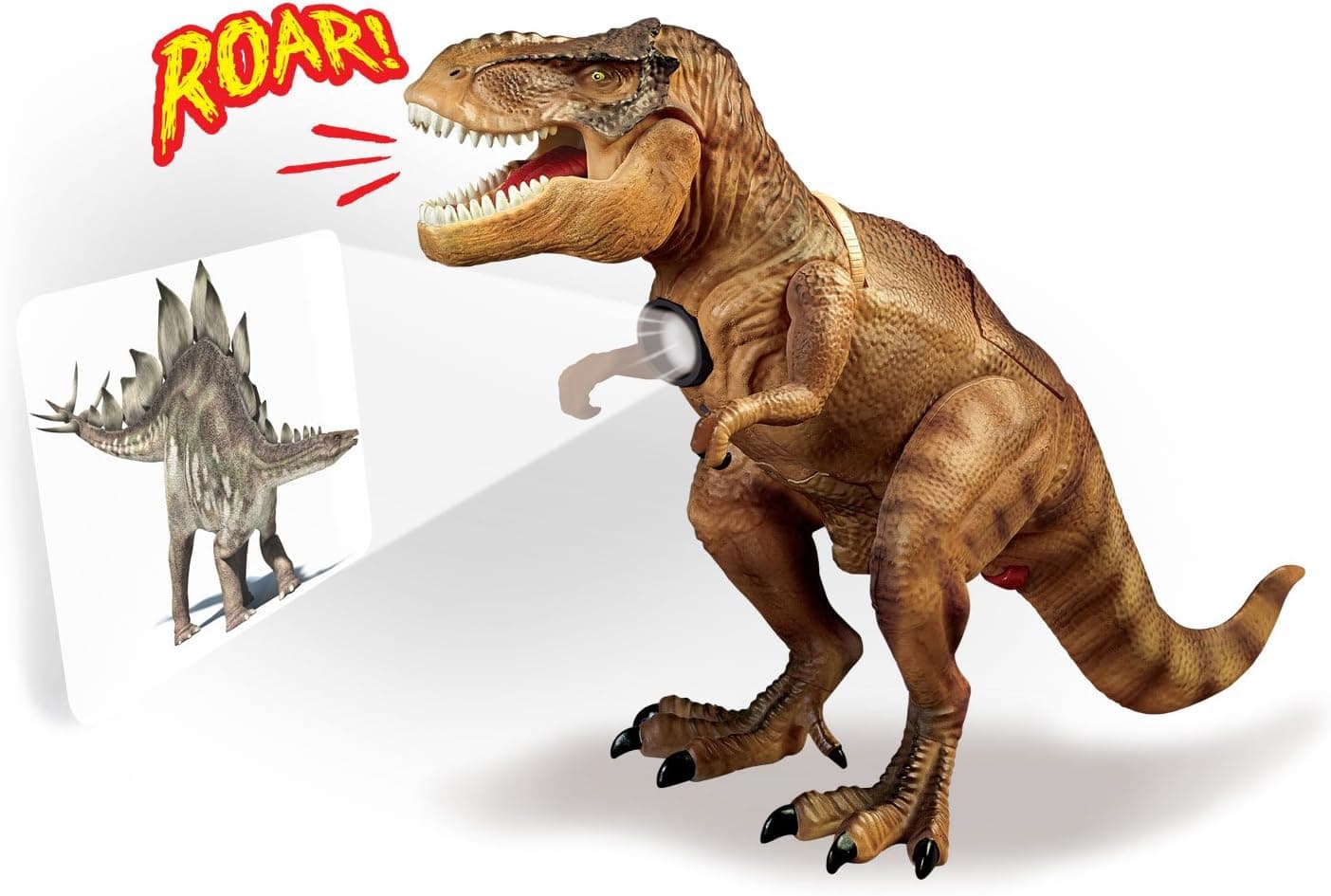 Dinosaur Toy - Dinosaur Room Guard/Motion Sensor - Projects 24 T-Rex Dinosaur Images on Your Wall - Hot Gift Dinosaur Toys for Boys