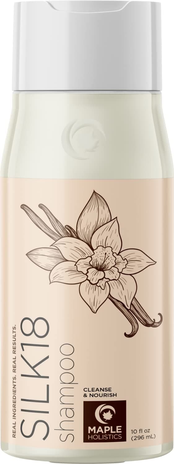 Moisturizing Shampoo for Dry Damaged Hair - Silk18 Anti Frizz Ultra Hydrating Shampoo for Men and Women with Silk Amino Acids Jojoba and Keratin Complex - Sulfate Free Shampoo for Color Treated Hair