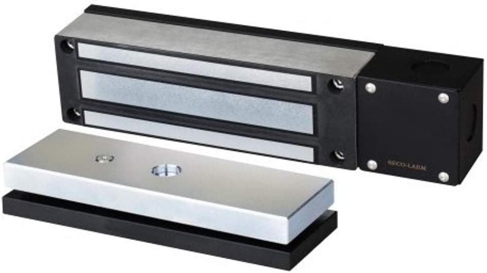Seco-Larm E-942FC-1K3SQ Weatherproof Electromagnetic Gate Lock with 1,300-lb (591kg) Holding Force, Includes a Magnetic Lock with Brackets for Armature and Magnet