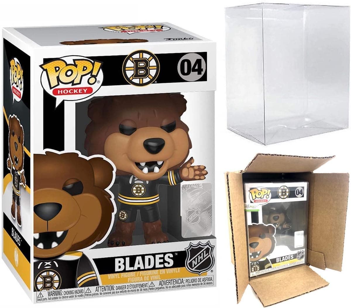 Funko Pop! NHL Mascots - Boston Bruins- Blades The Bear - in Pop Protector and Box