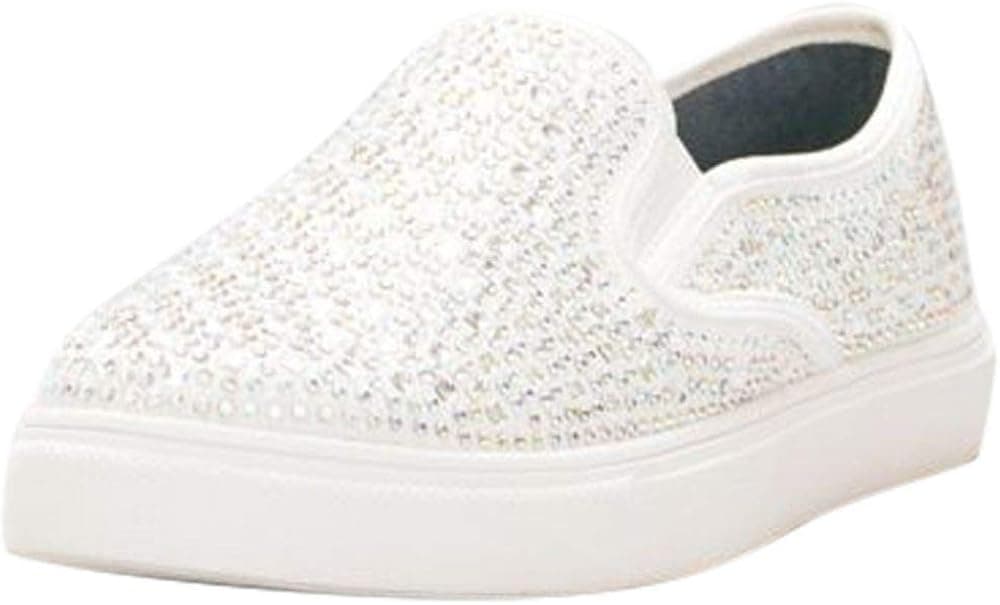 David's Bridal Crystal-Studded Slip-On Sneakers Style Cruz