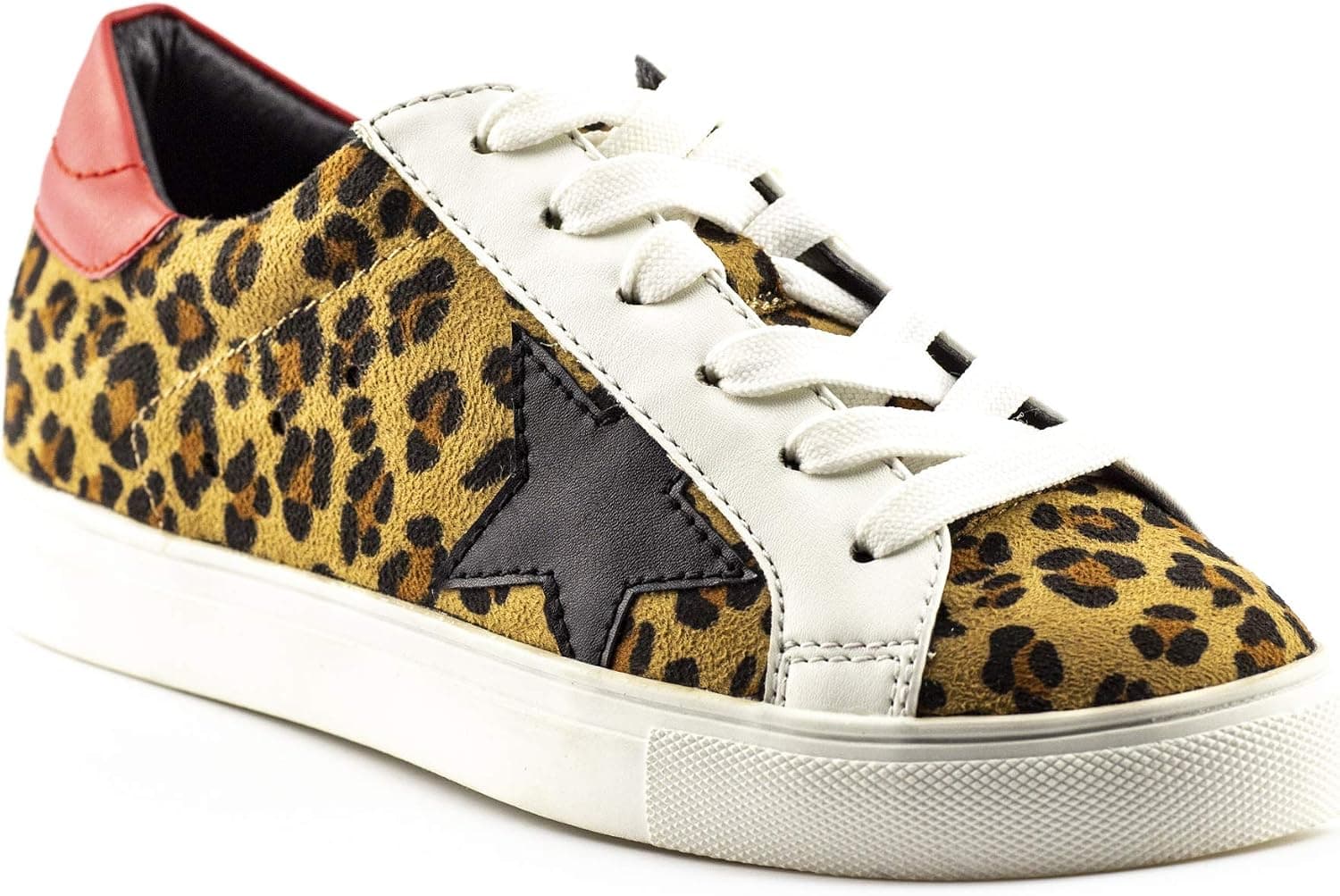 calico KiKi Women's Fashion Sneakers Tennis Shoes - Glitter Lace up - Metallic Comfort for All Season