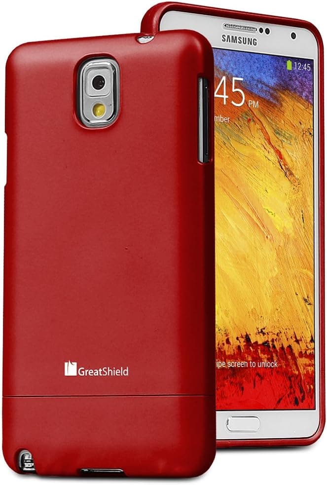 GreatShield iSlide Slim-Fit Polycarbonate Hard Case for Samsung Galaxy Note 3 / Note III (Red)