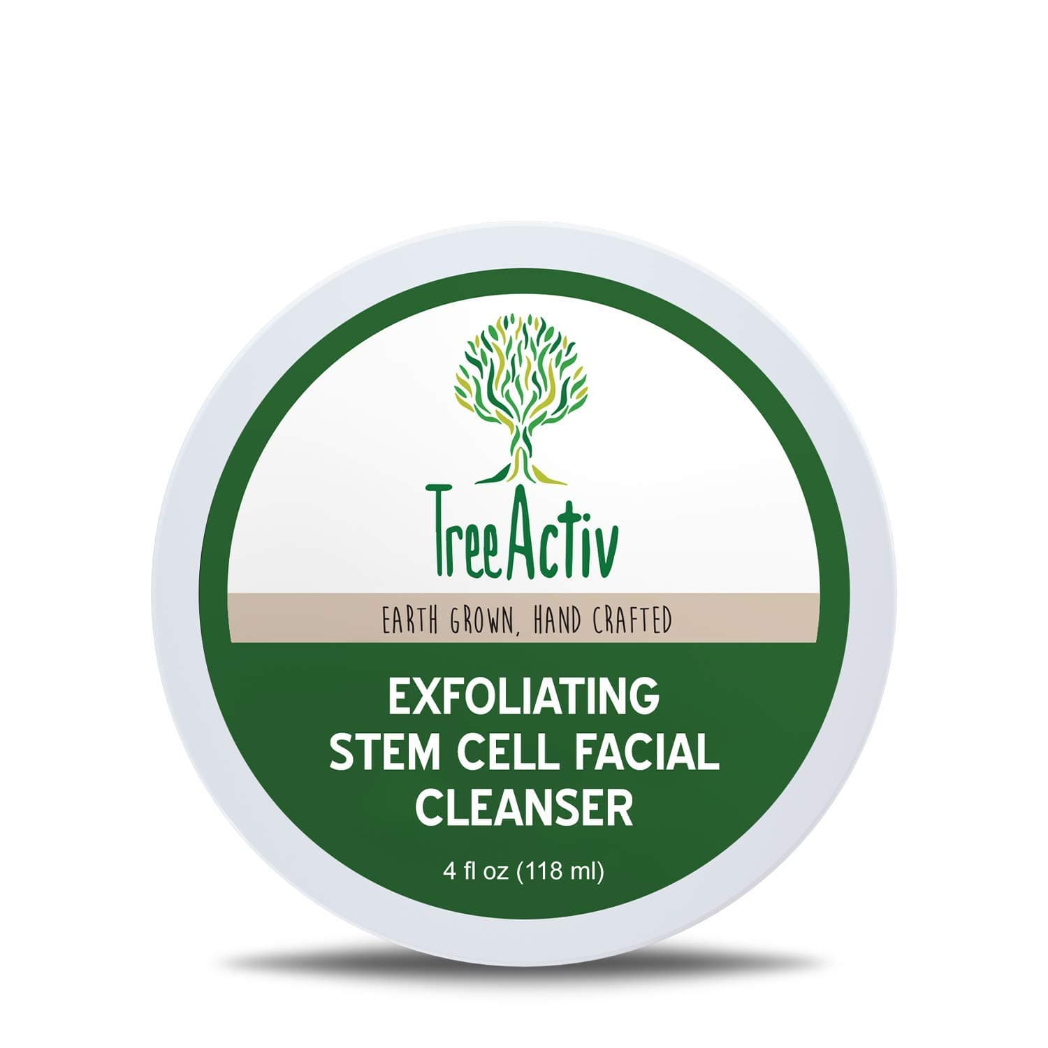 TreeActiv Exfoliating Stem Cell Facial Cleanser (4 fl oz), Alpine Rose Stem Cells, Jojoba Beads, Organic Aloe, Vitamin E, Anti-Aging Face Cleanser, Deeply Moisturizes, Get Soft & Smooth Skin