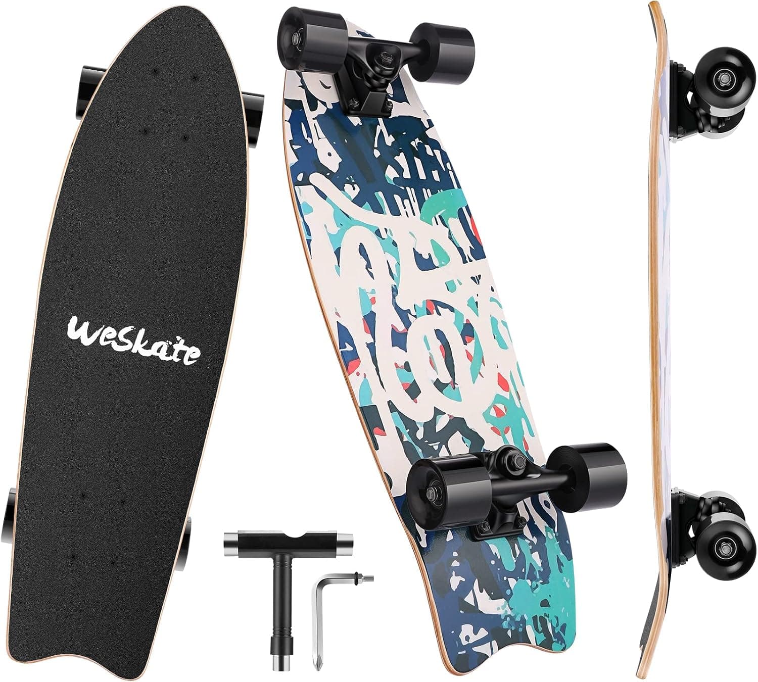 WeSkate Skateboards for Beginners, 31 Inch Complete Skateboard for Kids Teens Adults