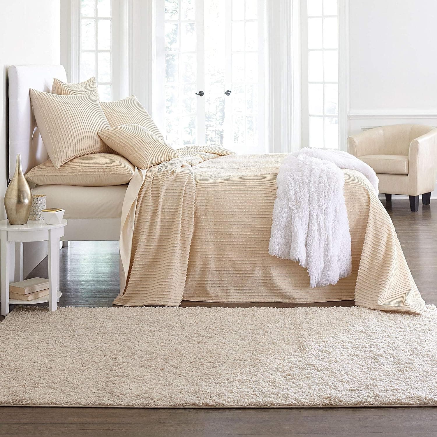 BrylaneHome Chenille Bedspread - King, Oatmeal Beige