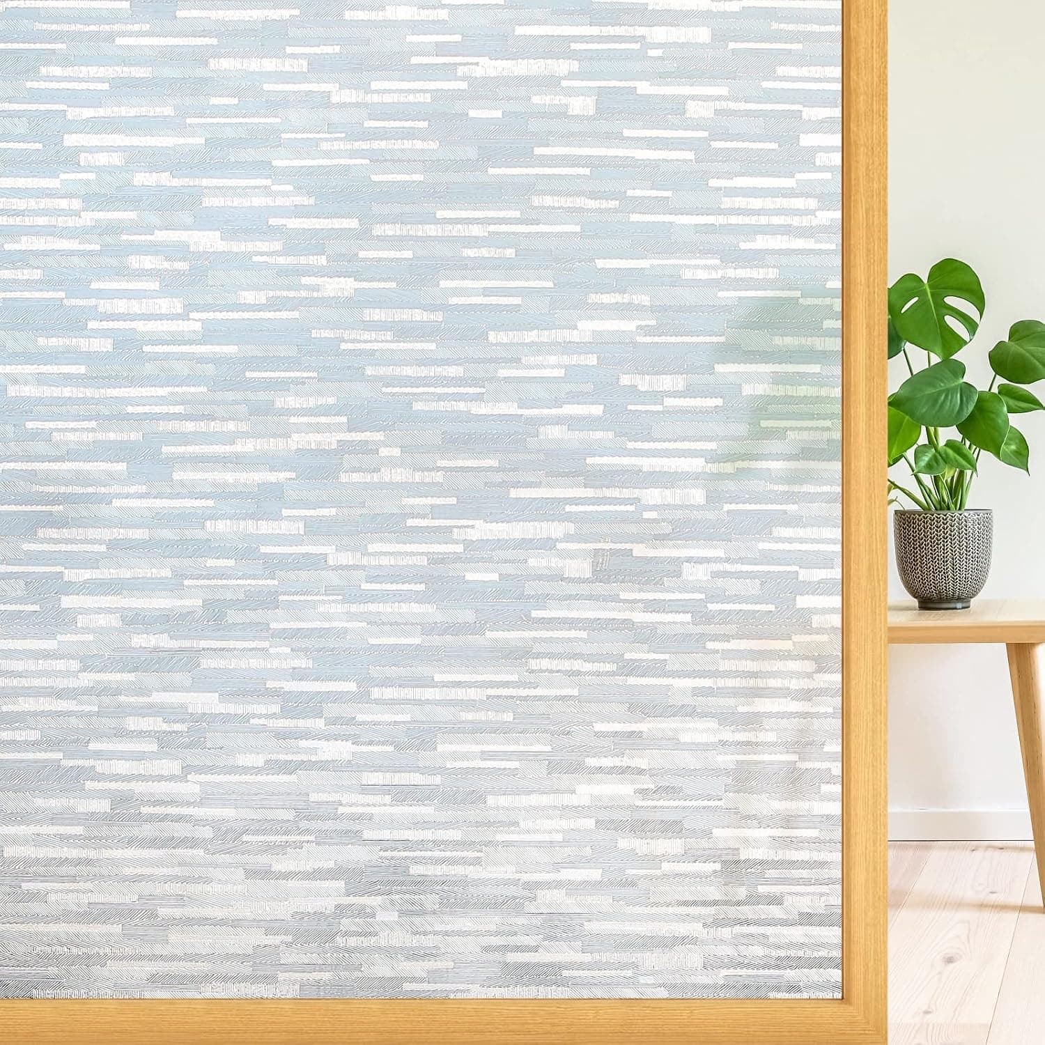DOWELL Privacy Window Film, Frosted Glass Window Film, Non Adhesive Static Cling Window Clings, Opaque Window Vinyl, UV Blocking Glass Covering for Home Office Meeting Living Room, 23.6 x 78.7 inches