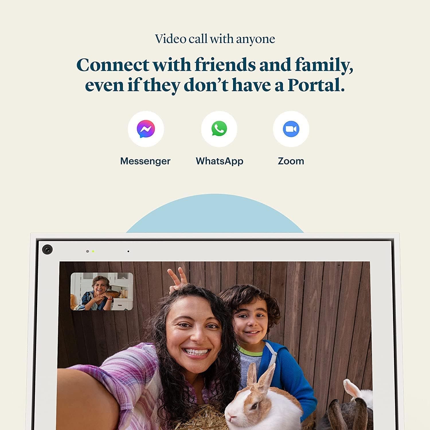 FacebookPortal - Smart Video Calling for The Home with 10” Touch Screen Display - White