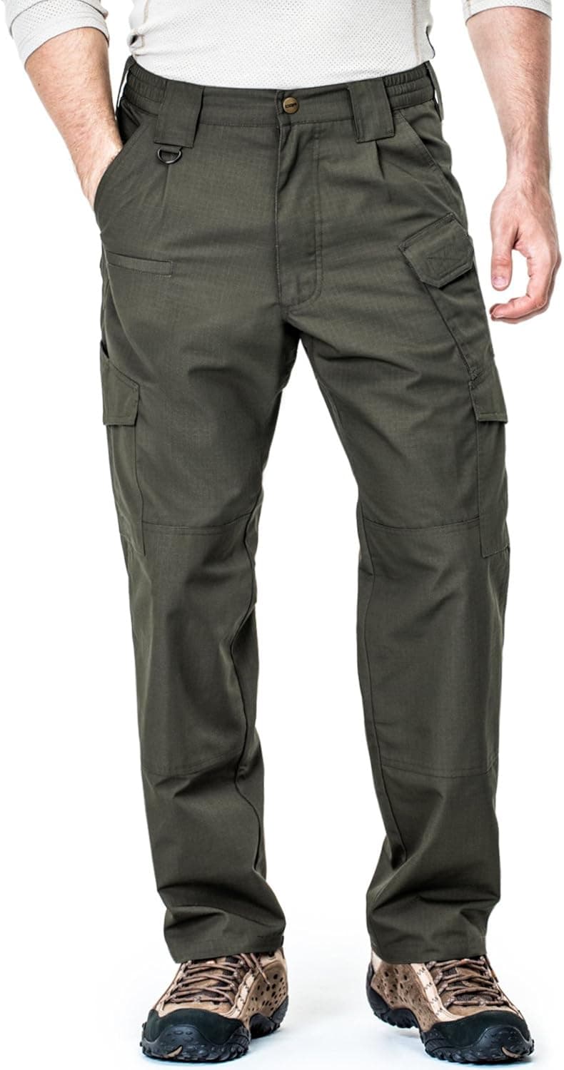 CQR TLP103-GRN_28W/30L Men's Tactical Pants Lightweight EDC Assault Cargo TLP103
