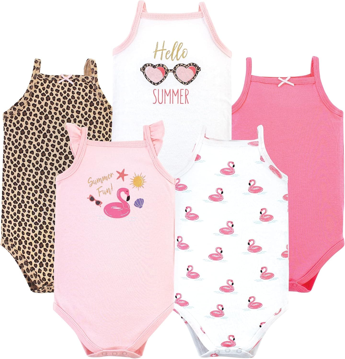 Hudson Baby Unisex Baby Cotton Sleeveless Bodysuits