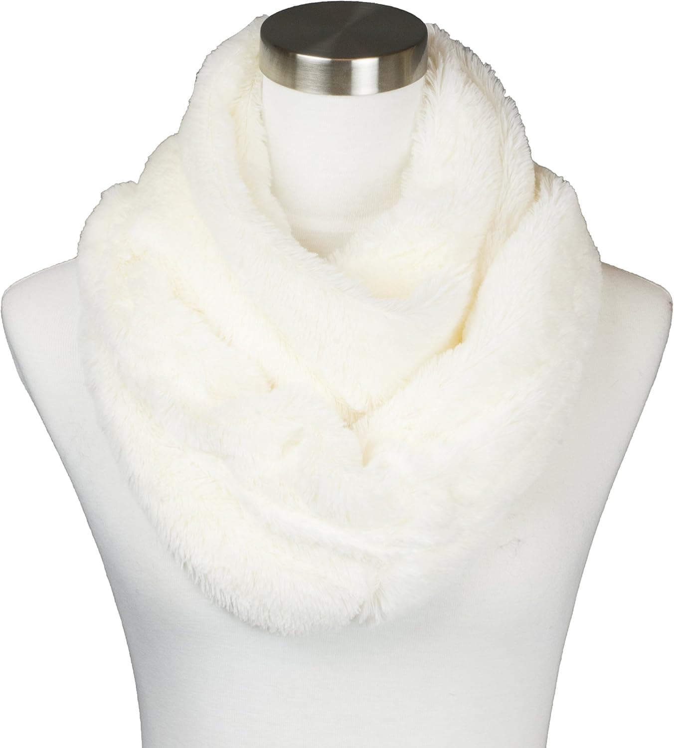Womens Faux Fur Fall and Winter Infinity Loop Scarf
