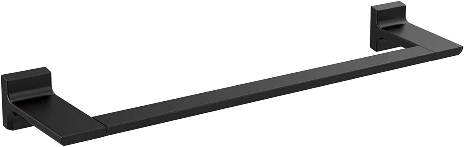 Delta Faucet 79918-BL Pivotal Wall Mounted 18" Towel Bar in Matte Black, Bathroom Accessories