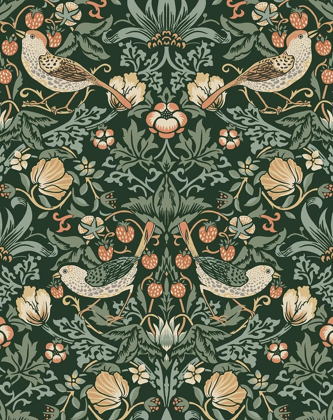 NextWall Aves Garden Peel and Stick Wallpaper (Forest Green)