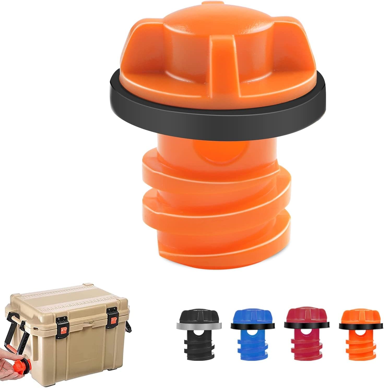 Hermard 1 Pack/2 Pack/4 Pack Yeti Cooler Drain Plug Replacement Accessories, Yeti Cooler Wheels Compatible with Yeti's Line of Roadie, Tundra, and Tank Coolers Fit ORCA Coolers