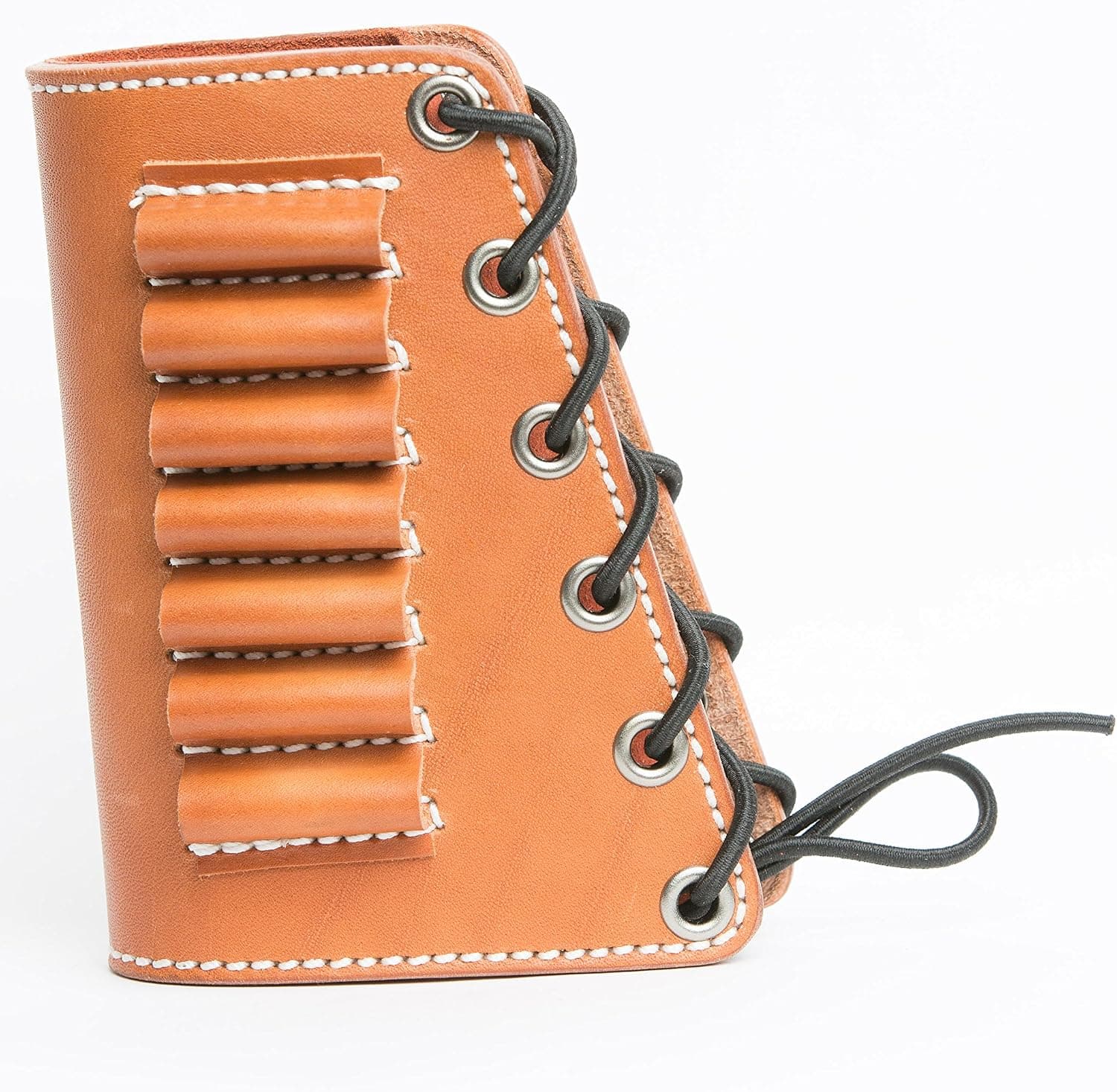Diamond D Leather Rifle Butt Cuff- 12 ga. - Brown