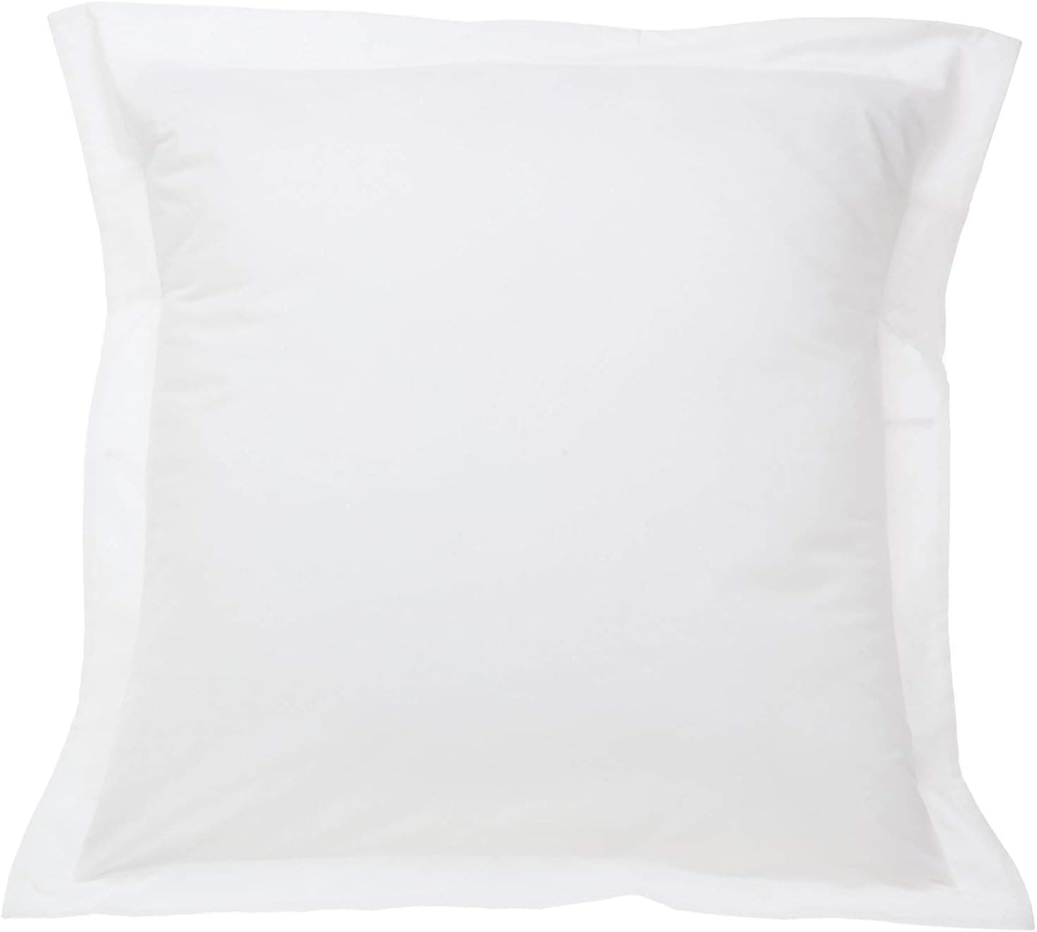 European Square Pillow Shams Set of 2 Pillowcase Euro Shams 26x26 White Pillow Covers 2 Pack, European Pillow Shams White Solid 500 Thread Count 100% Egyptian Cotton
