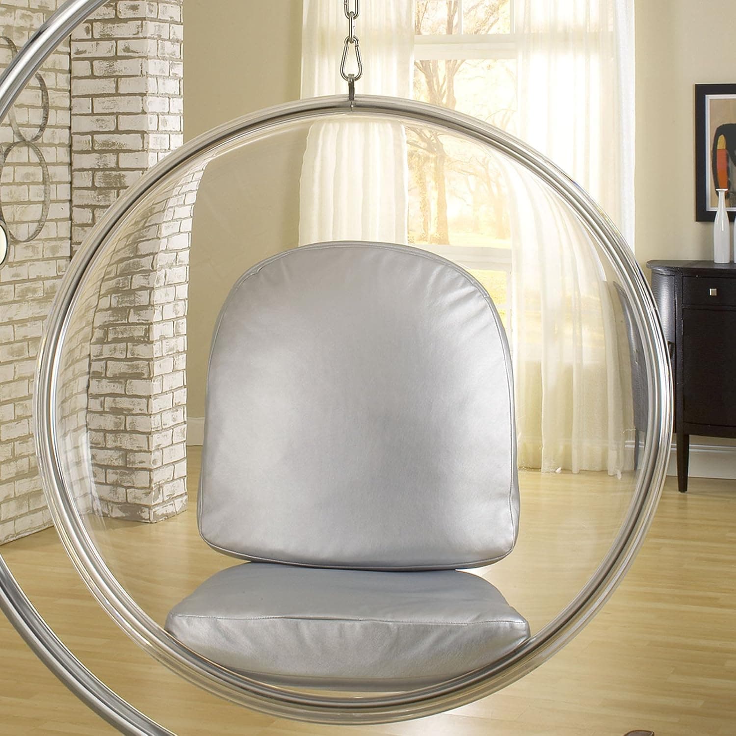 Modway Ring Lounge Chair in Silver